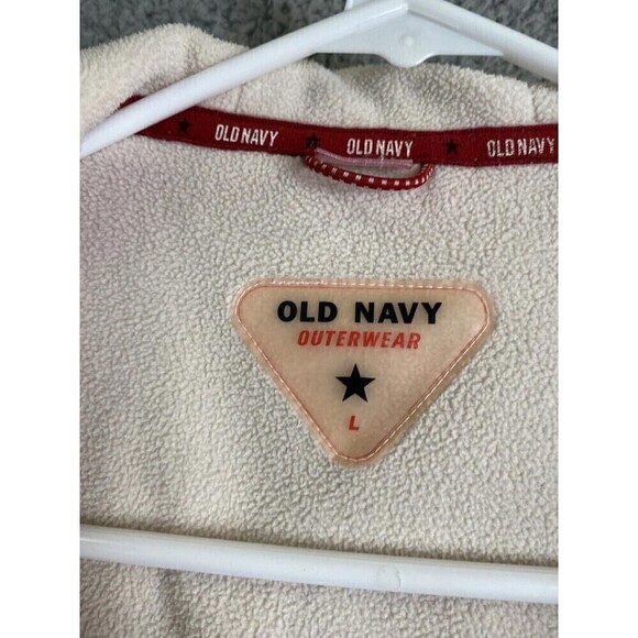 Old Navy Jacket Womens Large Red Lined Hooded  Full Zip Coat - Picture 2 of 12